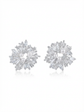 Alvpearl Fireworks Brilliance Pearl Studs - Hand-selected Pearls in a Radiant Firework Cluster Motif