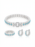 Infinite Luster Double-Row Pearl & Zircon Statement Set