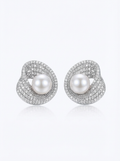 Galaxy Swirl Freshwater Pearl Studs